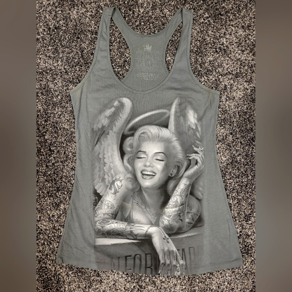 Tattooed Marilyn Monroe Women's Tank Medium